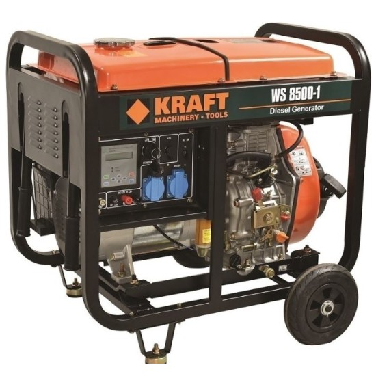 Kraft - WS 8500-1 Γεννήτρια Πετρελαίου Μονοφασική 6.0 kW με Μίζα και Μπαταρία (περιορισμένη ποσότητα)