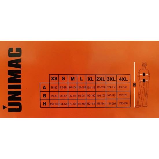 Unimac - Παντελόνι Εργασίας Γκρι Από Ανθεκτικό Ύφασμα με 8 Τσέπες (L) (περιορισμένη ποσότητα)