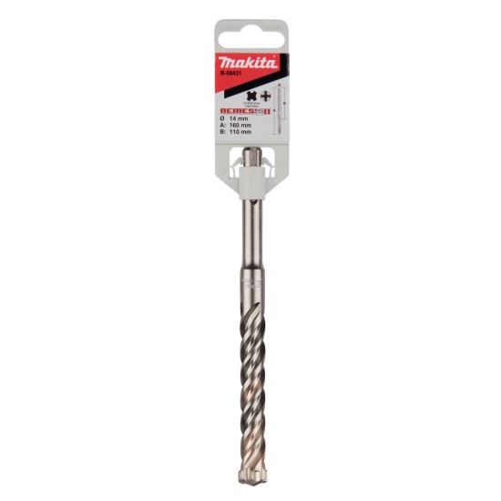 Makita - Sds Plus Τετράκοπο Τρυπάνι Φ14x160mm (Ολικό Μήκος)