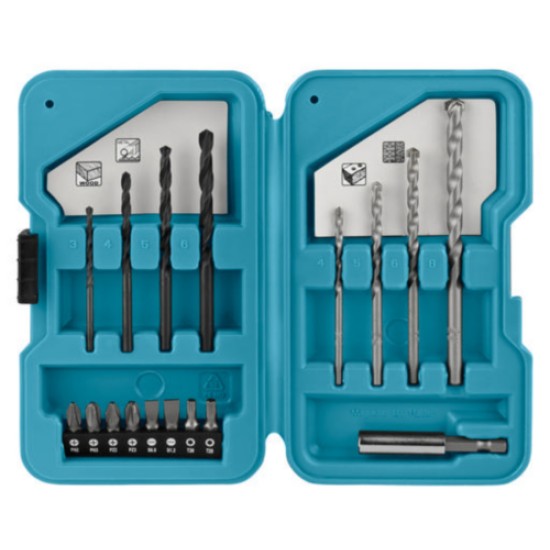 Makita - Σετ Τρυπάνια και Μύτες Γενικής Χρήσης 17 Τεμαχίων