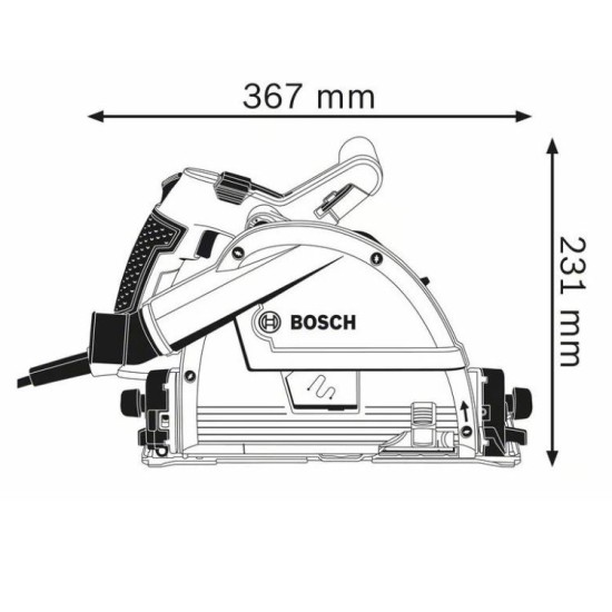 Bosch - GKT 55 GCE Professional Δισκοπρίονο Βυθιζόμενο 1400W με Σύστημα Αναρρόφησης