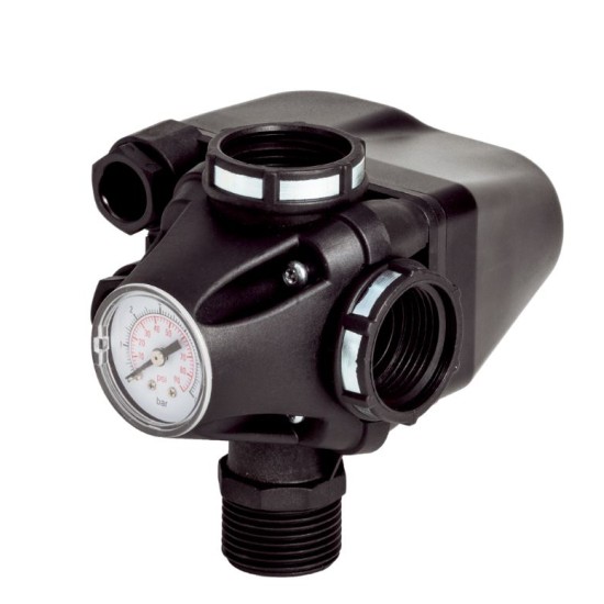 Πιεζοστάτης PM/5-3W Μονοφασικός με Ενσωματωμένο Μανόμετρο Χωρίς Καλώδιο