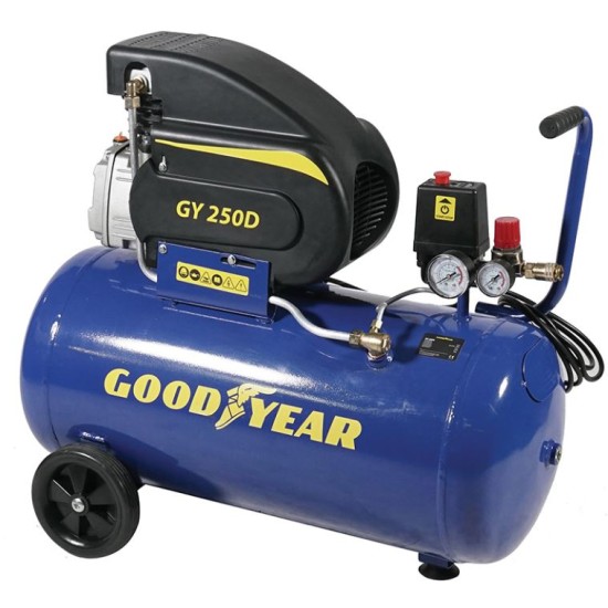 Goodyear - GY250D Αεροσυμπιεστής Μονομπλόκ με Αεροφυλάκιο 50 lt - 2 Hp (περιορισμένη ποσότητα)