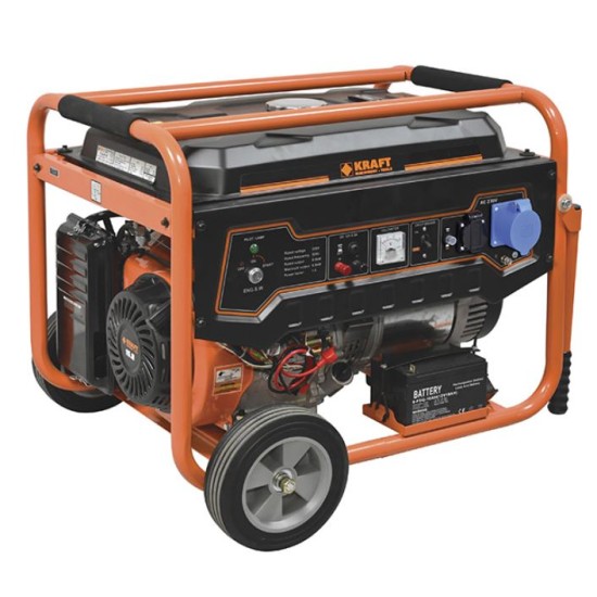 Kraft - LT8000 Γεννήτρια Βενζίνης Τετράχρονη με Μίζα, Ρόδες και Μέγιστη Ισχύ 8kVA (περιορισμένη ποσότητα)