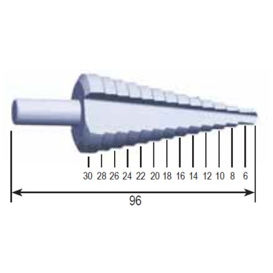 Bulle - Τρυπάνι Κωνικό Μετρικό HSS 6-30mm (περιορισμένη ποσότητα)