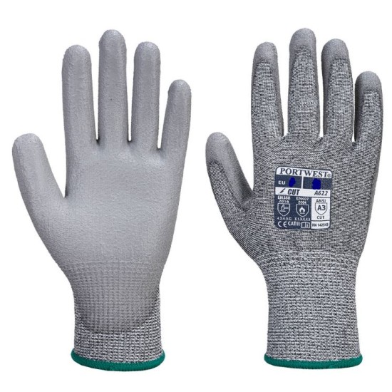 Portwest - Γάντια PU Ανθεκτικά στην Κοπή Anticut 5 σε Χρώμα Γκρι No11 1 Ζευγάρι (περιορισμένη ποσότητα)
