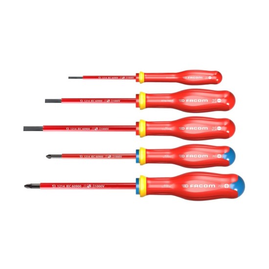 Facom - Σετ Ηλεκτρολογικά Κατσαβίδια 5 Τεμαχίων 1000V