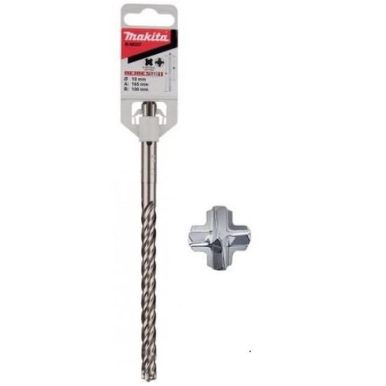 Makita - Sds Plus Τετράκοπο Τρυπάνι Φ10x165mm (Ολικό Μήκος)