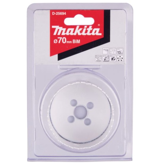 Makita - Ποτηροπρίονο Bi-Metal Φ70mm Standard (38mm μήκος)