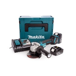 Makita - DGA513RTJ Γωνιακός Τροχός Μπαταρίας 125mm με 2 Μπαταρίες 18V/5Ah & Φορτιστής σε Makpac (περιορισμένη ποσότητα)