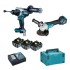 Makita - DLX2435TJ Σετ Κρουστικό Δραπανοκατσάβιδο & Γωνιακός Τροχός 18V με 3 Μπαταρίες 5Ah, Φορτιστή σε Makpac (περιορισμένη ποσότητα)