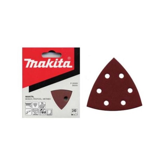 Makita - Σμυριδόχαρτο Δέλτα (Τρίγωνο) Velcro GR180 94mm (10τεμ.) (περιορισμένη ποσότητα)