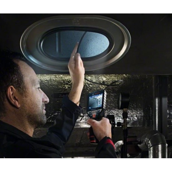 Bosch - GIC 120 C Ενδοσκοπική Κάμερα Μπαταρίας με Ανάλυση 320x240 Pixels και Καλώδιο 1.2m με Μπαταρία, Φορτιστή και L-Boxx