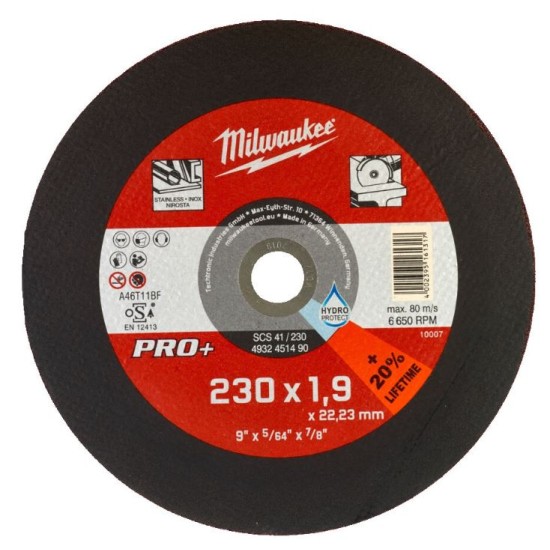 Milwaukee - Λεπτός Δίσκος Κοπής Μετάλλων PRO+ Φ230