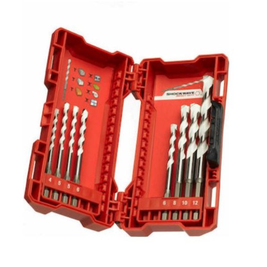 Milwaukee - Τρυπάνια Πολλαπλών Υλικών Σετ 8τμχ Shockwave Hex 1/4