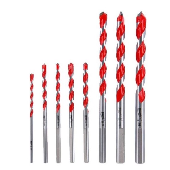 Milwaukee - TCT Super Σετ 8 Διαμαντοτρύπανα Καρβιδίου για Μπετό και Γρανίτη Φ4/5/5/6/6/8/10/12