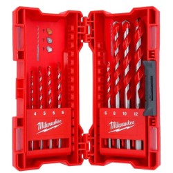 Milwaukee - TCT Super Σετ 8 Διαμαντοτρύπανα Καρβιδίου για Μπετό και Γρανίτη Φ4/5/5/6/6/8/10/12