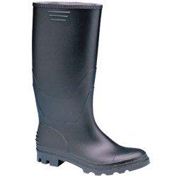 Ginocchio - Γαλότσα σε Μαύρο Χρώμα Από PVC 38cm με Aντιολισθητική Σόλα Νο 42