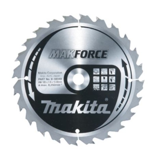 Makita - Δίσκος Κοπής Ξύλου Makforce TCT 160 mm x 20 mm (Αριθμός Δοντιών: 24)