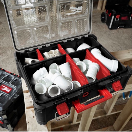 Milwaukee - Packout XL Deep Organizer Ταμπακιέρα Εργαλείων με Ρυθμιζόμενα Χωρίσματα