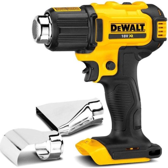 Dewalt - Πιστόλι Θερμού Αέρα 18V με Ρύθμιση Θερμοκρασίας εώς και 530°C (Solo - Χωρίς Μπαταρία και Φορτιστή)